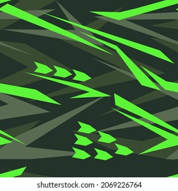 Sports textile modern seamless wallpaper background. Vector bright print for fabric or wallpaper. Green Camouflage Sports. T-shirt and clothing print graphic vector. Urban camouflage