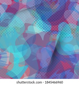 Sports Textile. Trending Camouflage Seamless Pattern. Urban  Endless Repeats Surface. Vector Camo Fabric . Woodland Concept. Creative Army Hunting Print. Extreme Style Illustration.
