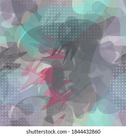 Sports Textile. Trending Fashion Camouflage. Glamour  Endless Repeats Surface. Vector Camo Fabric . Woodland Concept. Creative Army Hunting Print. Extreme Style Illustration.
