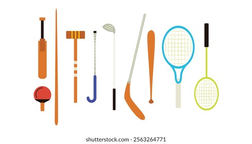 In sports, there are various tools needed for use. Some sports require sticks, rackets, or other ball-hitting devices. Sports that require supporting equipment include badminton, tennis, an so on