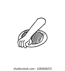 sports throwing disc vector doodle sketch isolated on white background