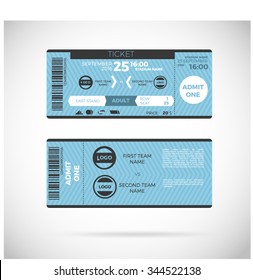 Sports Ticket Card. Modern Element Vector Design