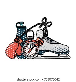 sports timing vector illustration