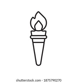 Sports Torch Fire line icon
