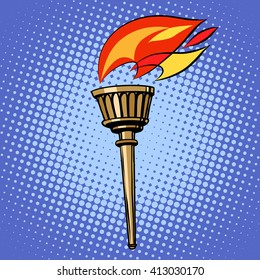 sports torch, fire torchbearer