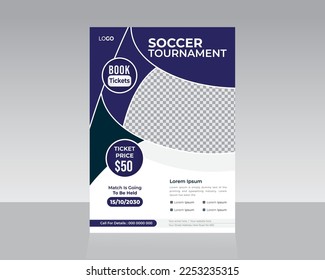 Sports Tournament Championship Cup A4 size Flyer template