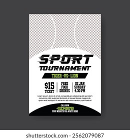 Sports tournament and gym fitness a4 vertical editable print flyer or poster, soccer event poster leaflet brochure cover template design