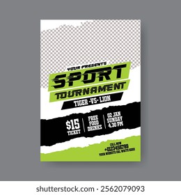 Sports tournament and gym fitness a4 vertical editable print flyer or poster, soccer event poster leaflet brochure cover template design