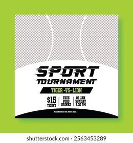 Sports tournament and gym fitness editable social media post banner ad template, soccer event social media square flyer poster, web banner ads template design 