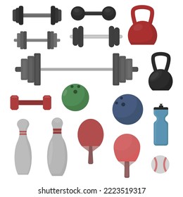 Sports trainers. Gym. Vector illustration