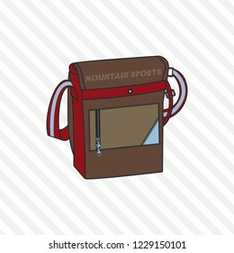 Sports, travel, gym bag, outdoor folding storage package, woman and man accessories. - Vector