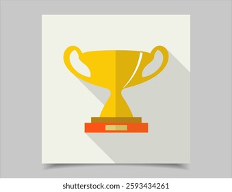 Sports trophies and awards in flat design style vector illustration