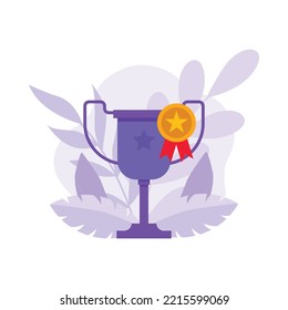 Sports Trophy flat concept design