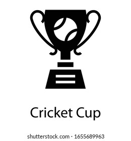 sports trophy glyph vector icon isolated