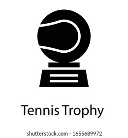 sports trophy glyph vector icon isolated