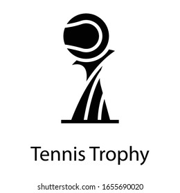 sports trophy glyph vector icon isolated