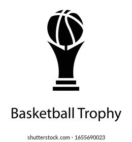 sports trophy glyph vector icon isolated