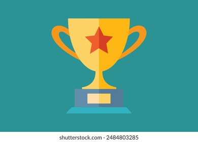Sports trophy vector art illustration