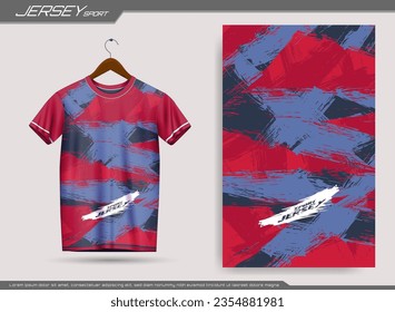 Sports t-shirt with brush stroke style. Soccer jersey mockup for soccer club. Suitable for jersey, background, poster, etc.
