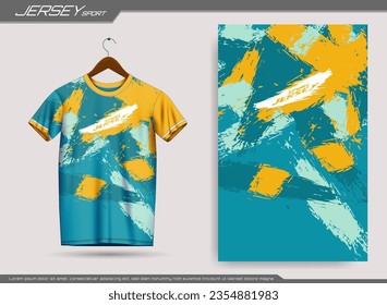 Sports t-shirt with brush stroke style. Soccer jersey mockup for soccer club. Suitable for jersey, background, poster, etc.