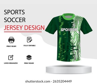 sports t-shirt design for cricket. or soccer jersey Design 