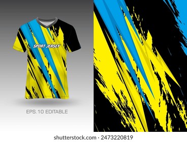 Sports t-shirt t-shirt design vector illustration with abstract background for sports club