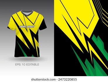 Ilustración vectorial de diseño de camiseta de deportes con fondo abstracto para club deportivo