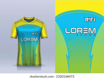 Diseño de camiseta deportiva jersey vector, concepto de camiseta deportiva con vista frontal. Concepto de diseño de Nueva Jersey de Cricket para fútbol, Badminton, fútbol y voleibol