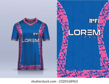 Sports t-shirt jersey design concept vector, sports jersey concept with front view. New Cricket Jersey design concept for soccer, Badminton, Football and volleyball