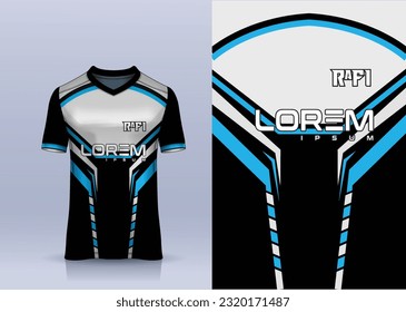 Sports t-shirt jersey design concept vector, sports jersey concept with front view. New Cricket Jersey design concept for soccer, Badminton, Football and volleyball