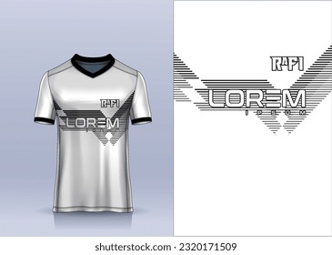 Diseño de camiseta deportiva jersey vector, concepto de camiseta deportiva con vista frontal. Concepto de diseño de Nueva Jersey de Cricket para fútbol, Badminton, fútbol y voleibol