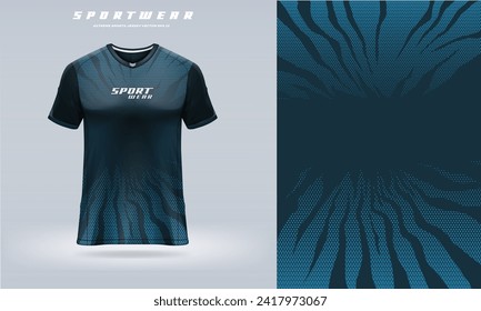 Sports t-shirt jersey design concept vector blue line, sport jersey texture pattern grunge vector illustration for sublimation, for esport, motocross, cycling, fishing, soccer, gaming, racing