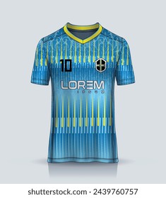 Sports t-shirt jersey design concept vector, sports jersey concept with front view. New Cricket Jersey design concept for soccer, Badminton, Football and volleyball