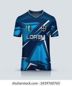 Vector de concepto de diseño de camiseta deportiva, concepto de camiseta deportiva con vista frontal. Concepto de diseño de New Cricket Jersey para fútbol, bádminton, fútbol y voleibol