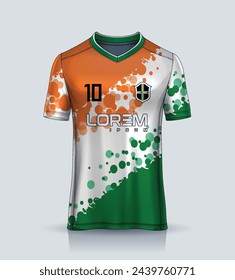 Sports t-shirt jersey design concept vector, sports jersey concept with front view. New Cricket Jersey design concept for soccer, Badminton, Football and volleyball
