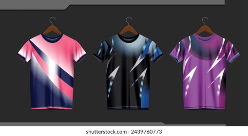 Sports t-shirt jersey design concept vector, sports jersey concept with front view. New Cricket Jersey design concept for soccer, Badminton, Football and volleyball