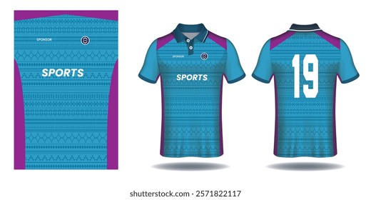 Sports t-shirt jersey design concept, sports jersey concept with front and back view for Soccer, Cricket, Football, Volleyball, Rugby, tennis, gaming, basketball, golf, badminton and e-sports uniform