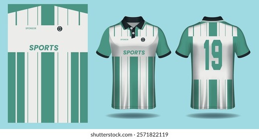 Sports t-shirt jersey design concept, sports jersey concept with front and back view for Soccer, Cricket, Football, Volleyball, Rugby, tennis, gaming, basketball, golf, badminton and e-sports uniform