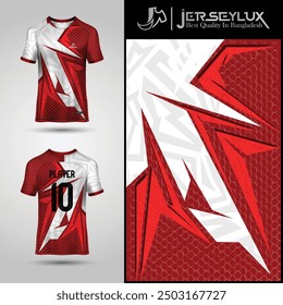 Sports Tshirt Jersey Design Red Color