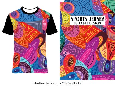 Sports T-Shirt Sublimation Designs eps 10