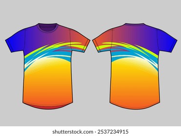 Sports t-shirt template design mockup jersey uniform