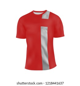 Sports T-shirt in vector on a white background.Stretch photorealism T-shirt.