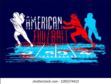 Sports vector background on the theme of American football. Vector background for booklets, posters, posters, invitations. 
