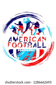 Sports vector background on the theme of American football. Vector background for booklets, posters, posters, invitations. 