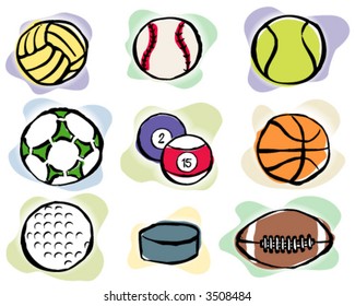 Sports vector icon set