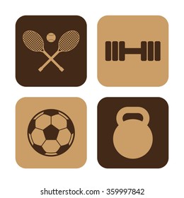 sports  vector icon  set