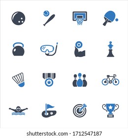 Sports vector icons on white background - Set 1
