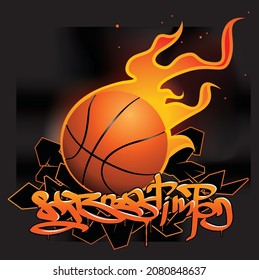 Sports, vector illustration. Black and brown design, t-shirt printing, murals