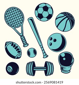 Sports vector illustration Sports equipment