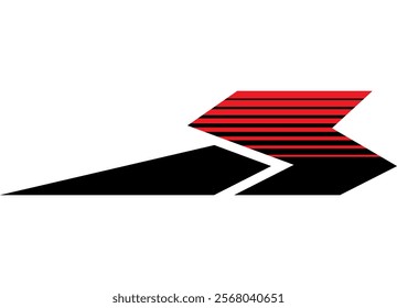 Sports vector pattern. Abstract arrow. Modern striped design element for car, motorcycle, boat, sportswear, toy. Vector background.